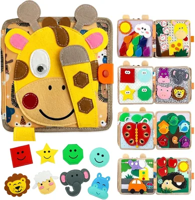 Montessori Busy Book for Toddlers, Sensory Cloth Activity