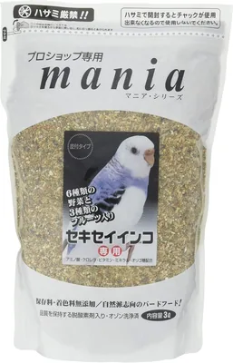 セキセイインコ専用 バードフード 皮付きタイプ 野菜・フルーツ入り 3リットル (Mania プロショップ専用)