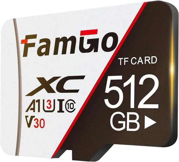 FamGo Micro SD 512GB, Scheda Memoria per Action Camere 4K, Miglior Affare