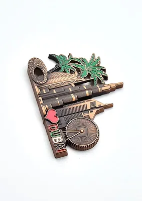 Dubai Skyline Magnet, UAE Souvenir, Antique Fridge Magnet, Best Deal
