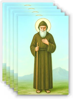 Shepherd's Grace Saint Charbel Prayer Cards 5-Pack | Laminated Catholic Cards Best Deal