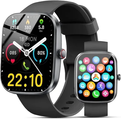 Smartwatch Uomo Donna 100+ Sport Fitness Tracker con Pedometro Sonno Monitor Frequenza Cardiaca, 1.91 Pollici