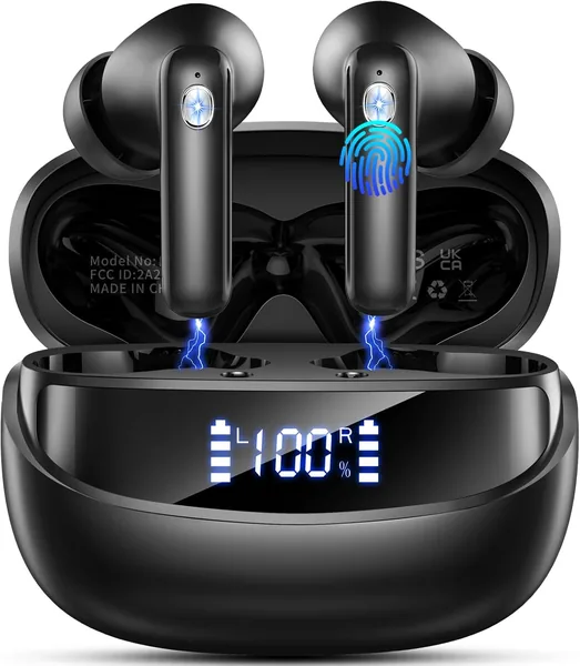 Cuffie Bluetooth 5.4 Con Microfoni Anti-Rumore, Auricolari Stereo HiFi, Durata 50 Ore - Sconto 72% (da EUR 89.99)