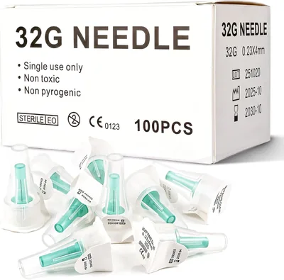100 Pcs 32G 4MM Needles with Cap - Best Deal