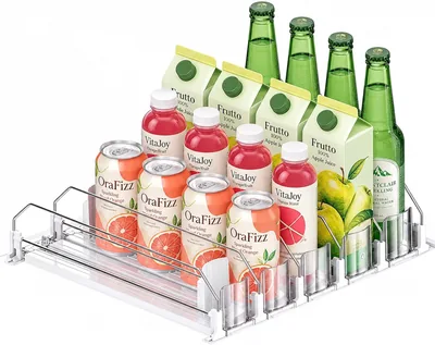 5 Row Fridge Organizer Drinks, 15in Auto Can Dispenser White Best Deal