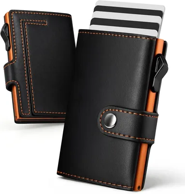 YESIIW Porte Carte Homme - Portefeuille Homme Pop Up Cuir Protection RFID - pour 7-9 Cartes & 2 ID F