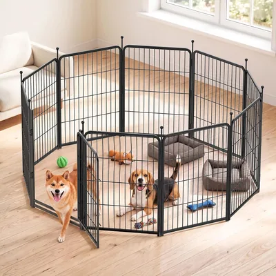 カチル犬サークル ペットサークル ドッグゲージ ペットフェンス 折りたたみ 10個セット 様々な形 鋼鉄製 Best Deal