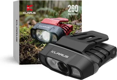 KLARUS HC3 PRO Clip-On Hat Light - 40g, 260LM, Motion Sensor & Red Light, LED Headlamp, IPX6 Waterproof