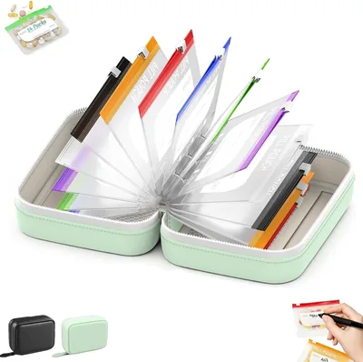 Waterproof Pill Organizer Set - 14 Pouches, Portable Vitamin Case
