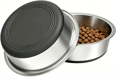 KISENG Stainless Steel Dog Bowls 2 Pack