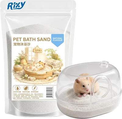 Rixy Hamster के लिए 32% ऑफ़ डस्ट-फ्री नेचुरल सैंड बाथ, 200 ग्राम