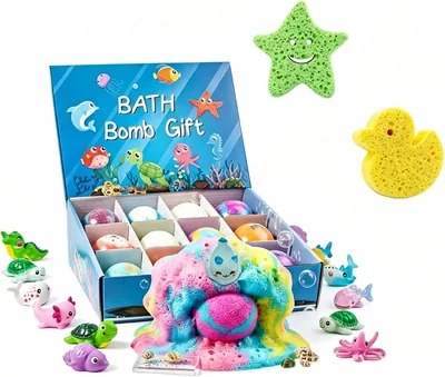 Bombas de baño ZUMME naturales y orgánicas · 6 Pack con juguete sorpresa, espuma natural, regalo relajante para adultos - 13% de descuento