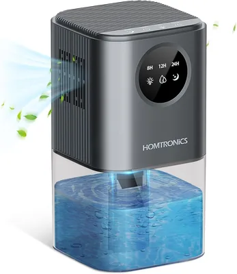 Homtronics 1.7L Mini Dehumidifier - Silver