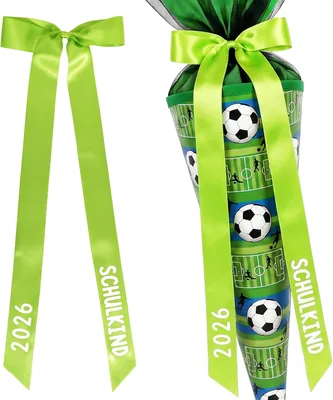 DOORIO School Cone Bow Green Sugar Bag Bow First Day of School | For boys and girls, school child 20