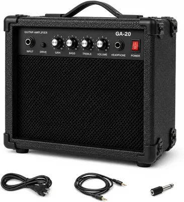 Amplificador de Guitarra Portátil 6.5'' con Micrófono y Bluetooth