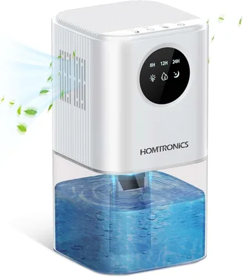 Homtronics Elektrisk luftfuktare, 1.7L, portabel, tyst | 7 färriga ljus, 8/12/24 timmar timer, automatisk avstängd