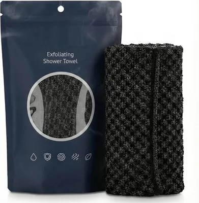 Toalla Japonesa Zenbody Exfoliante Anti Bacterias - Negro (Talla única) 77% Off