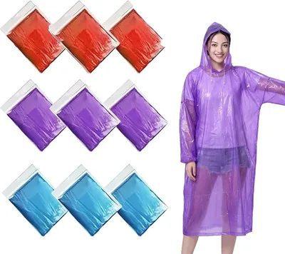 9 Piezas Impermeables Para Lluvia - Ponchos Resistentes al Agua para Actividades al Aire Libre