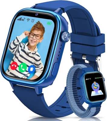 Reloj inteligente para niños con llamada de vídeo, 4G Smartwatch infantil con GPS y llamadas SOS, chat de voz, modo escuela, podómetro, alarma - Mejor Oferta