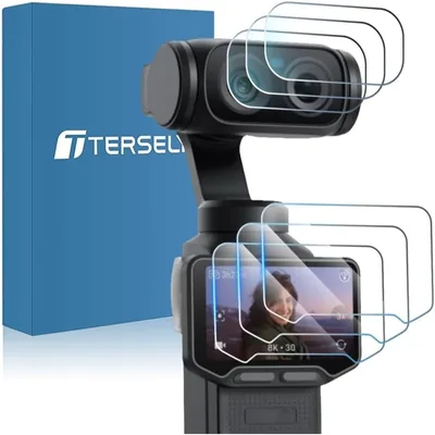 Tersely 3+3 Pack Screen Protector for Insta360 Luna Ultra 2026 | Tempered Glass, 9H Hardness, Ultra HD Clear
