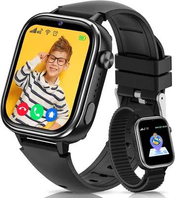 Reloj inteligente para niños con llamada de vídeo, 4G Smartwatch infantil con GPS y llamadas, SOS, chat de voz, modo escuela, pedómetro, alarma