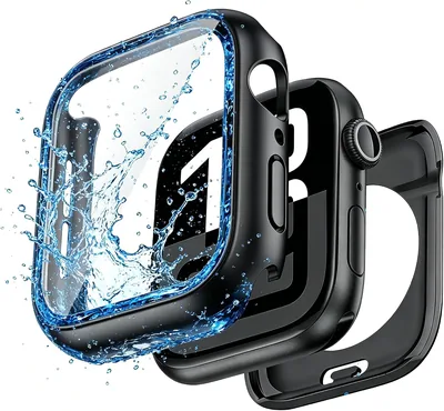 ポリンク アップルウォッチ カバー、防水、Apple Watch Series 6/5/4/SE3/SE2/SEに対応、1.6インチ（40mm）ケース、2個入