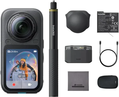Insta360 X6 Pack Base 360 8K Action Camera, Sensore 1/1.1 Pollici, Nero | Miglior Affare
