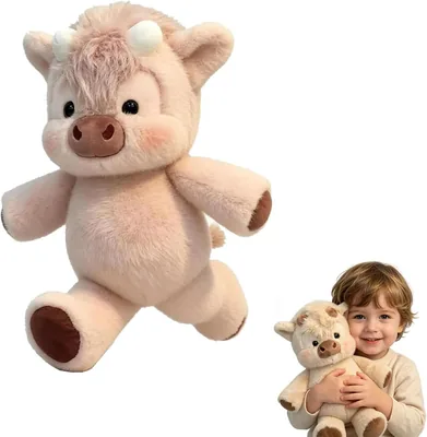 ZccwanSral 45cm Peluche Che Corre, Mucca Che Peluche, Giocattolo Morbido da Corsa, Cinghiale che Corre Vitello