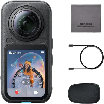 Insta360 X6 360 8K, Fotocamera d'Azione con Sensori da 1/1.1