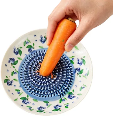 Ceramic Grater Bowl with Fruit Pattern