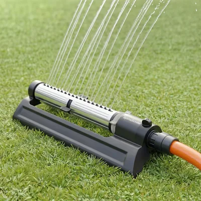 Björn&Schiller Oscillating Lawn Sprinkler, 18-Düsen Quadrat-Sprinkler mit einstellbarer automatischer Bewässerung