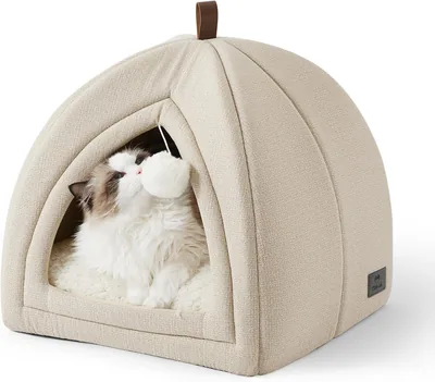 Cat Cave Bed Foldable Tent with Cushion