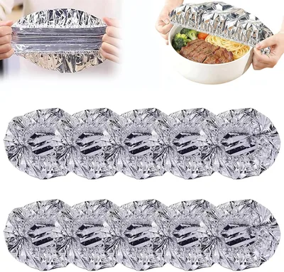 10PCS Reusable Aluminum Foil Food Covers Heat Retaining Sandwich Wraps BBQ Cover