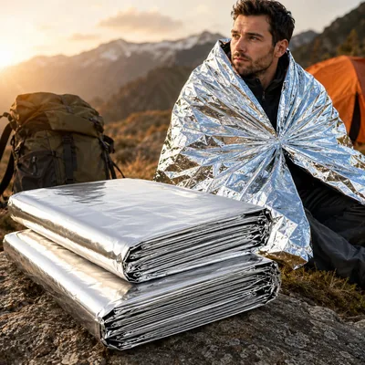 Kit com 2 Mantas Térmicas Aluminizadas 2,10x1,60m Reutilizáveis - Melhor Preço