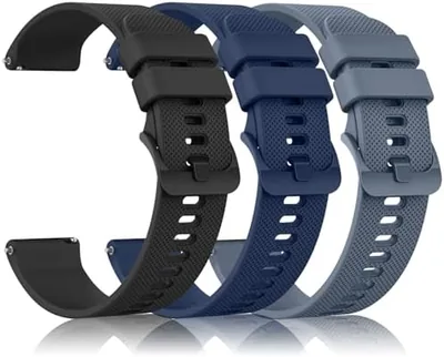 Correas IEOVIEE de 3 piezas para relojes inteligentes de 20mm y 22mm, rápido lanzamiento de silicona suave para hombres y mujeres
