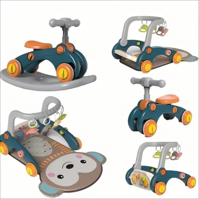 Jearios 7in1 折りたたみベビージム 赤ちゃん用プレイマット＆押し車兼用 知育キューブ付き 洗濯可能　出産祝い 贈答用