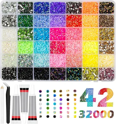 32000 Glitter Stones Bedazzler Kit - 42 Colours