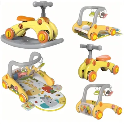 Jearios 7in1 折りたたみベビージム 洗濯可能 赤ちゃん用プレイマット＆押し車 知育キューブ付（コンサート）　Best Deal