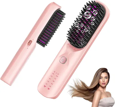 Bopcal Hair Straightener Brush - Cordless 6 Temp