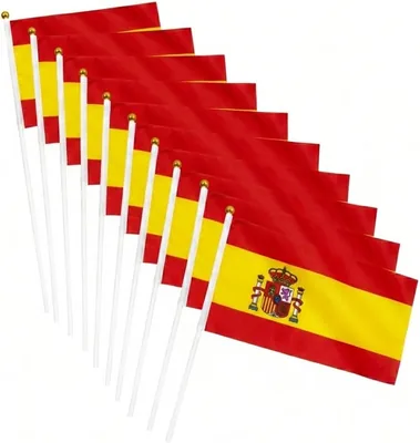 2026 World Cup Flags - 10 Pack with Poles - 21x14 cm