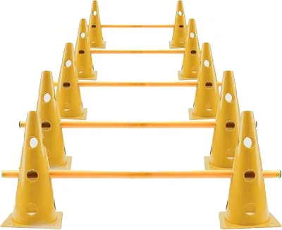 BUERPINKING Agilitetsklippan för hundar, Sporthundar Snap Lock Agilitet Barrier för Barn och Hundar, 10 Koner 0.8 cm Höjde Fotbollsträning Best Deal