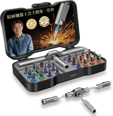26%オフ！Tsubame Sanjo製 24-in-1 磁気ラッチスクリュードライバーセット DGRC