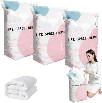 3PCS No Pump Vacuum Storage Bags Best Deal