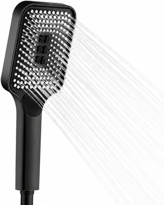 Universal Square Handheld Shower Head - Black Best Deal