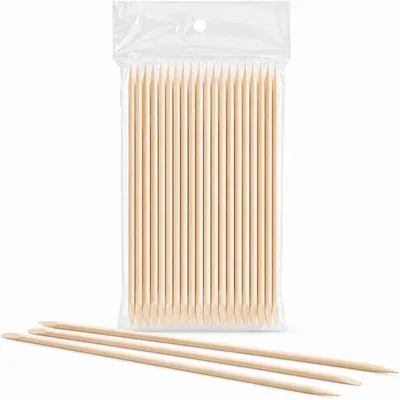 100 Pcs Orange Wood Cuticle Pusher Sticks - Best Deal