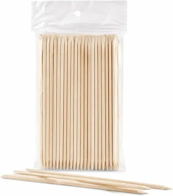 Orange Wood Nail Pusher Sticks - 100 Pcs 15cm Double-End, Best Deal