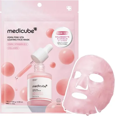 Medicube PDRN Pink Vita Coating フェイスマスク (7枚入) | 63% Off