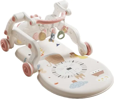 XVVXベビージム 5in1赤ちゃんのおもちゃ 多機能ピアノフィットネスラック プレイジム＆ウォーカー 知育玩具 新生児音楽フィットネス キックと遊び 折り畳み 出産祝い 誕生日プレゼント 0歳~ 新生児ギフト (ピンク) Best Deal