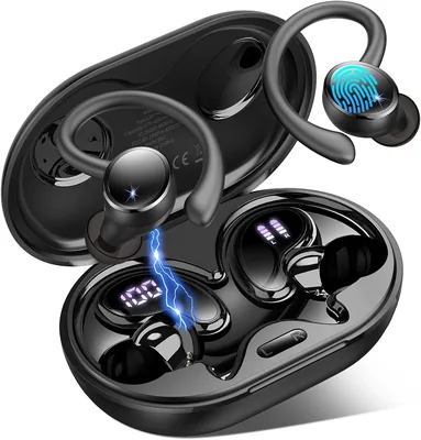 Cuffie sportive Bluetooth 5.4 2026, 50 ore di auricolari con cancellazione del rumore ENC e 4 microfoni HD