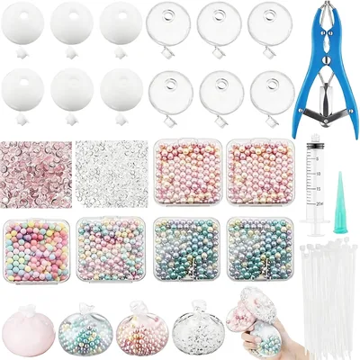 12pcs DIY Stress Ball Kit - 6cm Thickened Silicone Blank Stress Ball Skins, Diy Custom Squeeze Toys 